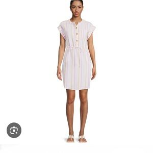 Striped Button-Down Dress